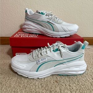 PUMA Mapf1 Hypnotic Mercedes Mens White Sneakers Casual Shoes 308428 02 Sz 11